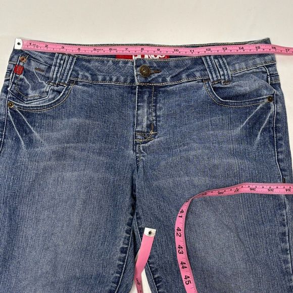 Vintage BONGO Bootcut Denim Jeans Womens 9 Low Rise Back Flap Pocket Y2K - Picture 5 of 14
